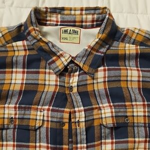 Lake & Trail Men's Casual Plaid Shirt - Blue, Yellow, Red
